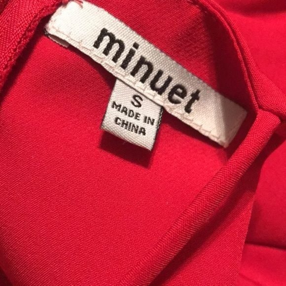 MINUET Halter Neck Party Night Out Mini LRD Little Red Dress Size Small - Picture 7 of 7
